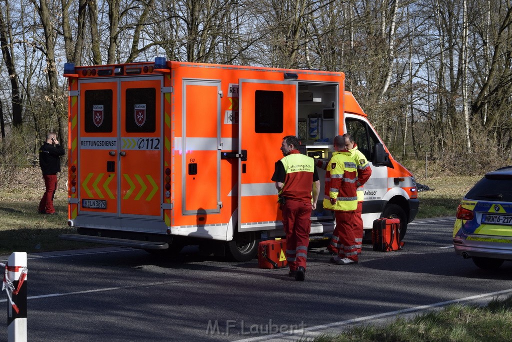 Schwerer VU Krad Fahrrad Koeln Porz Alte Koelnerstr P054.JPG - Miklos Laubert